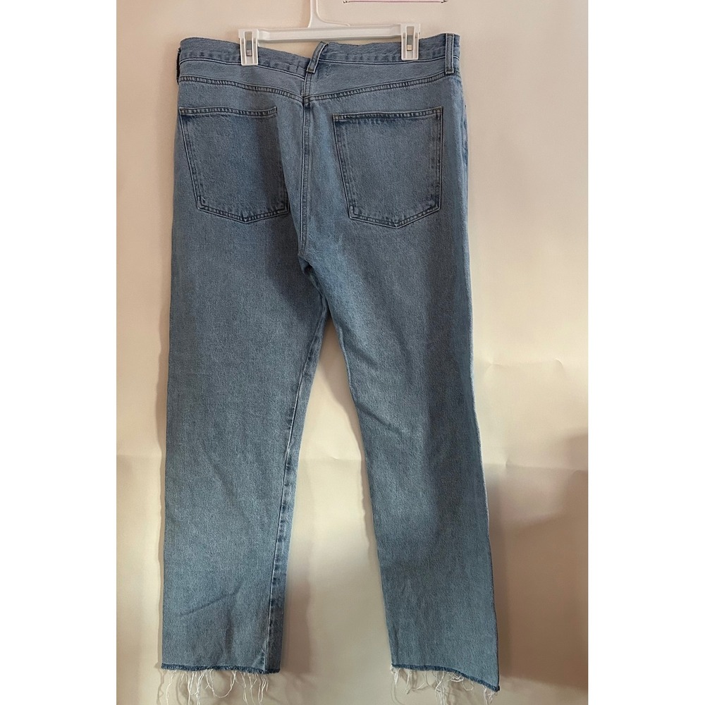 AGOLDE Criss Cross Straight Leg Jeans Light Wash Blue Size 34 - Picture 2 of 8
